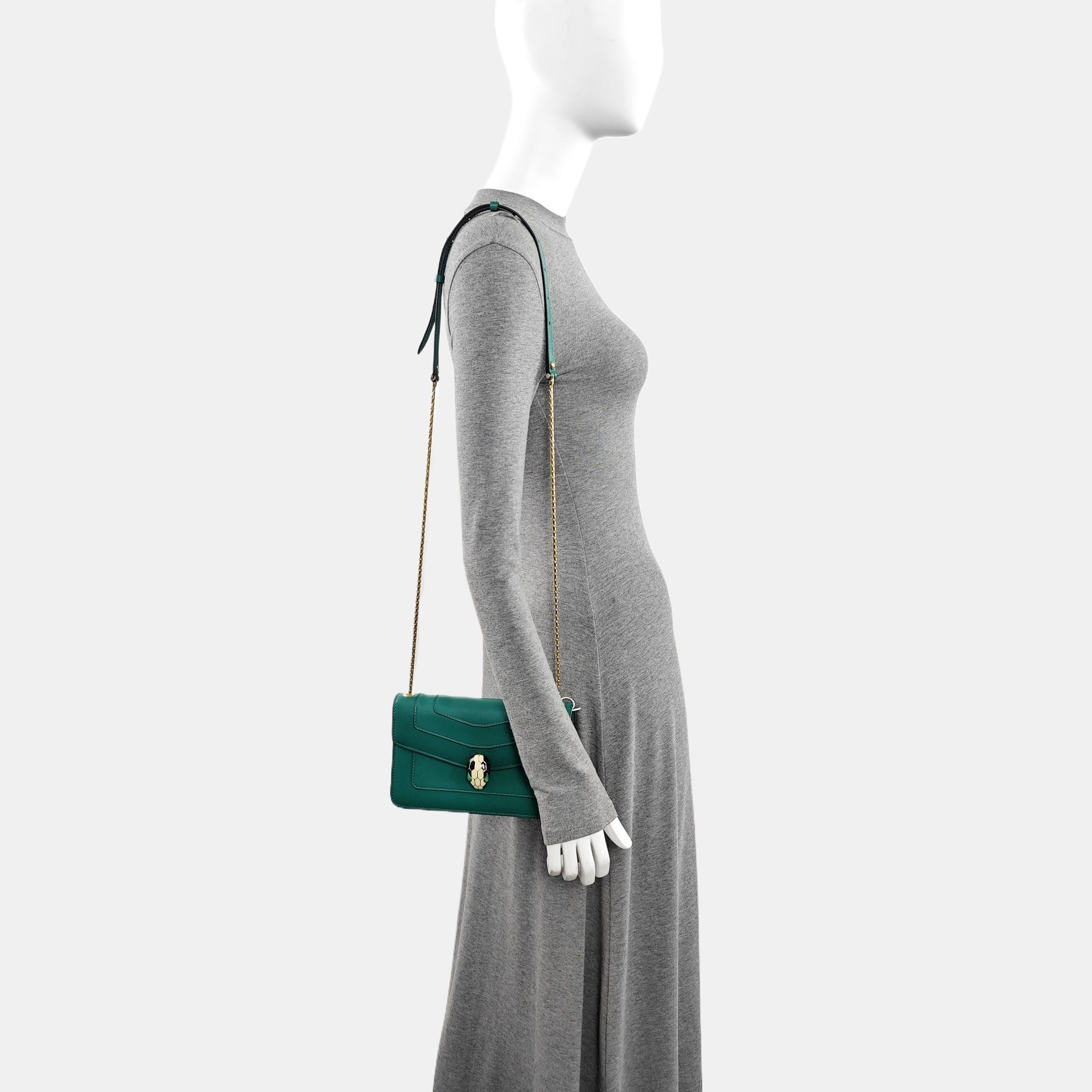 SERPENTI FOREVER Small Calfskin Green
