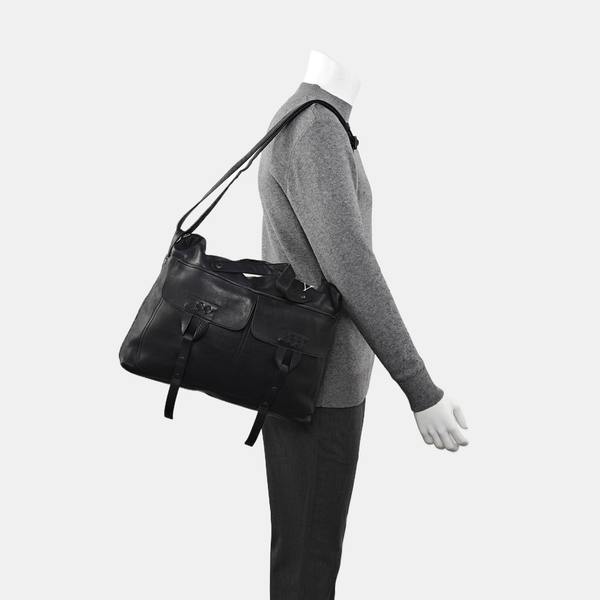 Calfskin Shoulder Bag Black