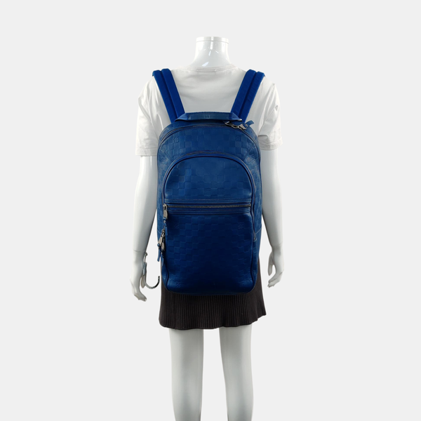 MICHAEL Damier Calfskin Blue