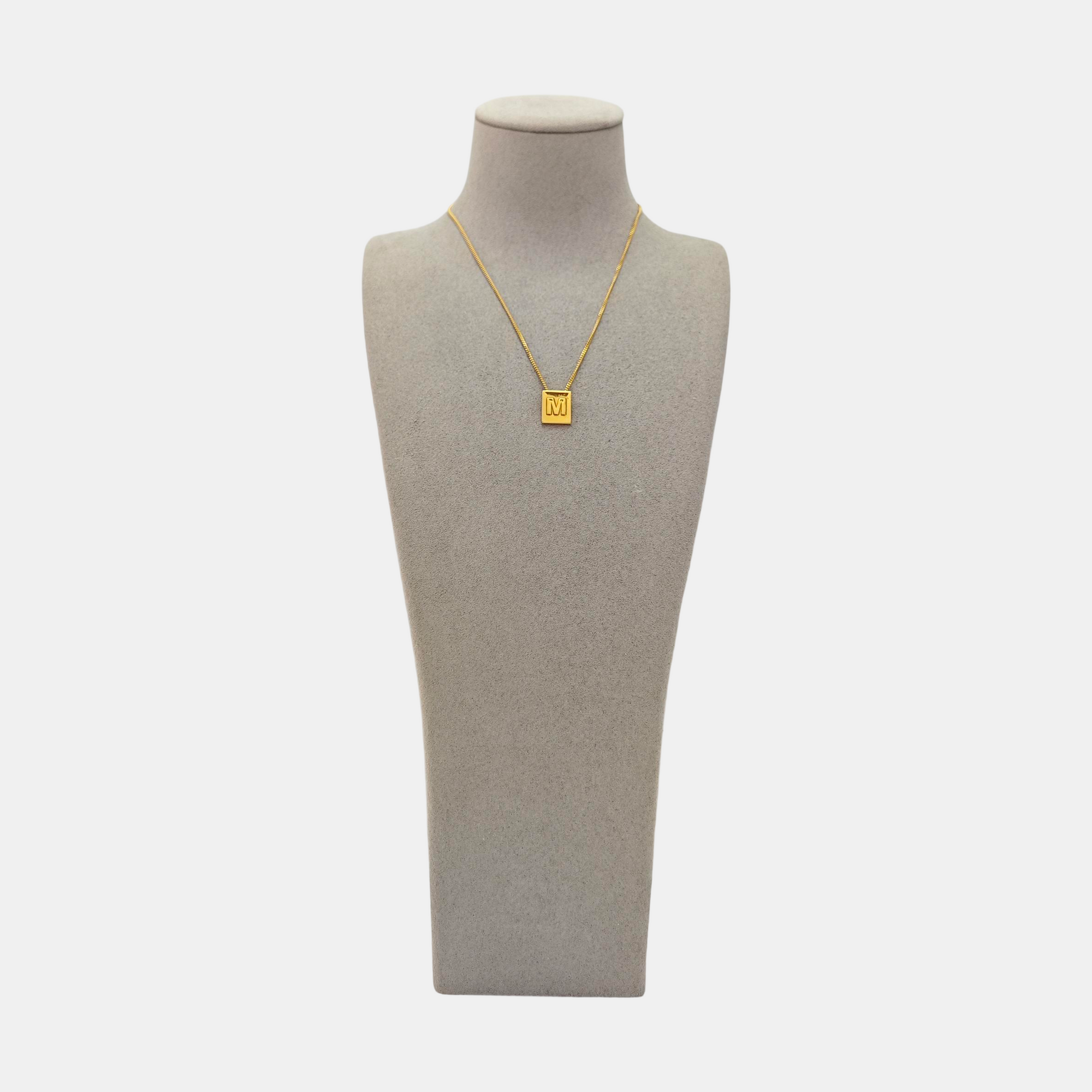 ALPHABET Brass Gold Necklace