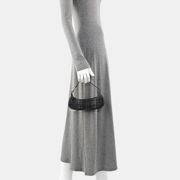 Fabric Top Handle Bag Black