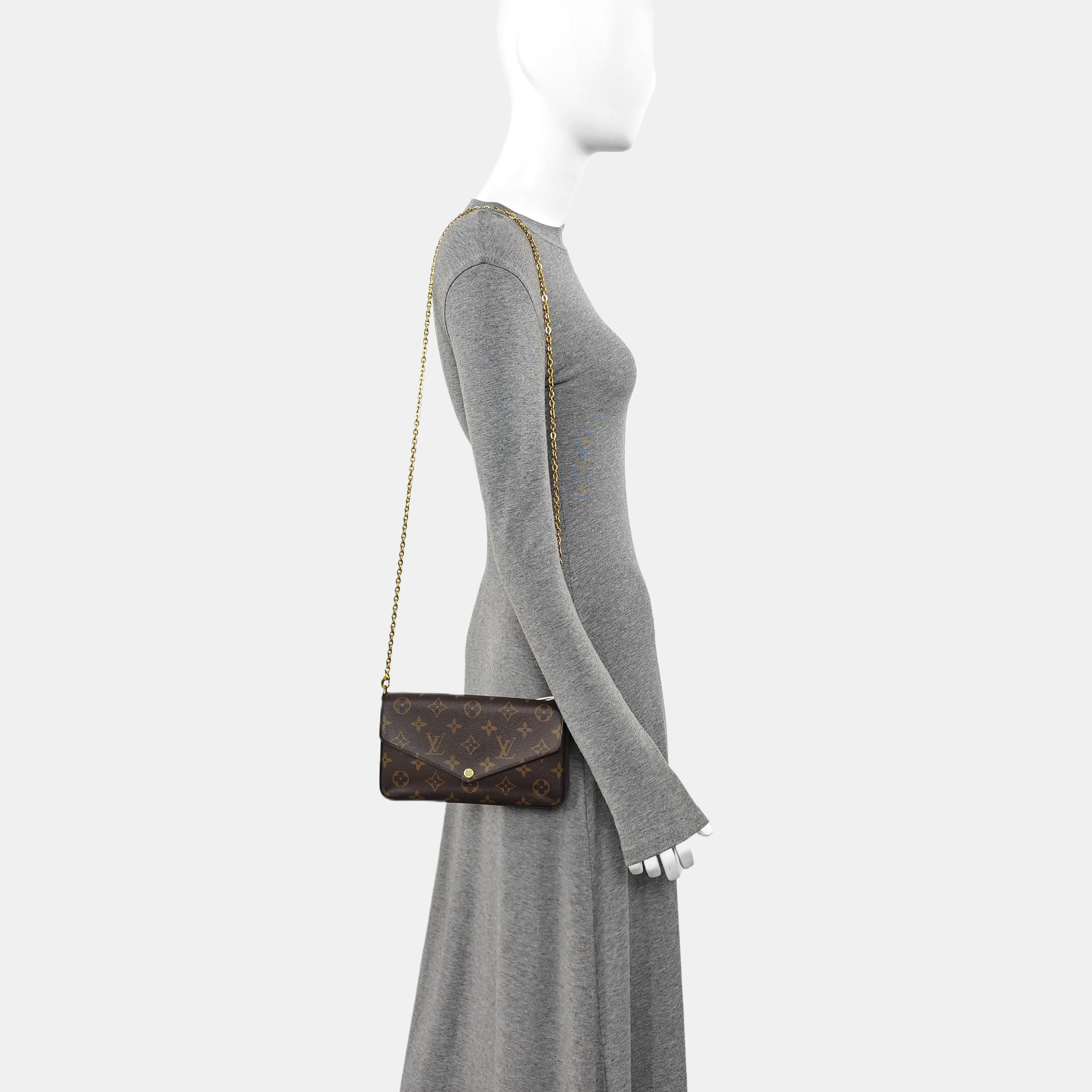 FÉLICIE Monogram Coated Canvas Brown