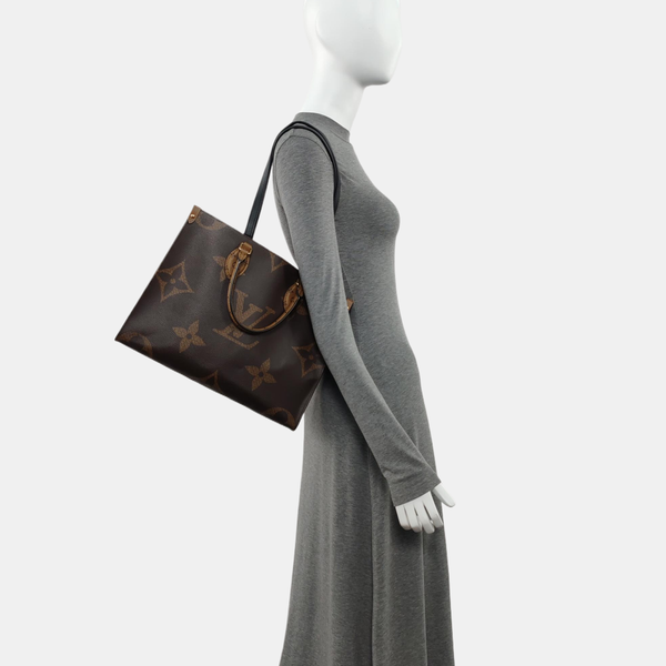 ONTHEGO MM Monogram Coated Canvas Brown