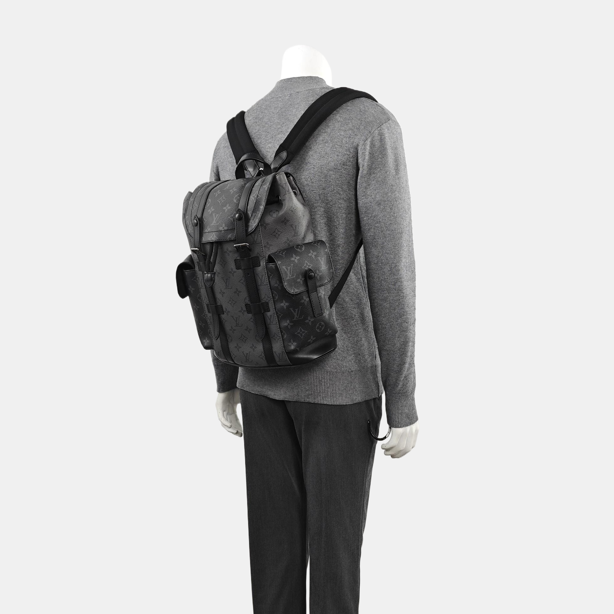 CHRISTOPHER PM Monogram Coated Canvas Gray