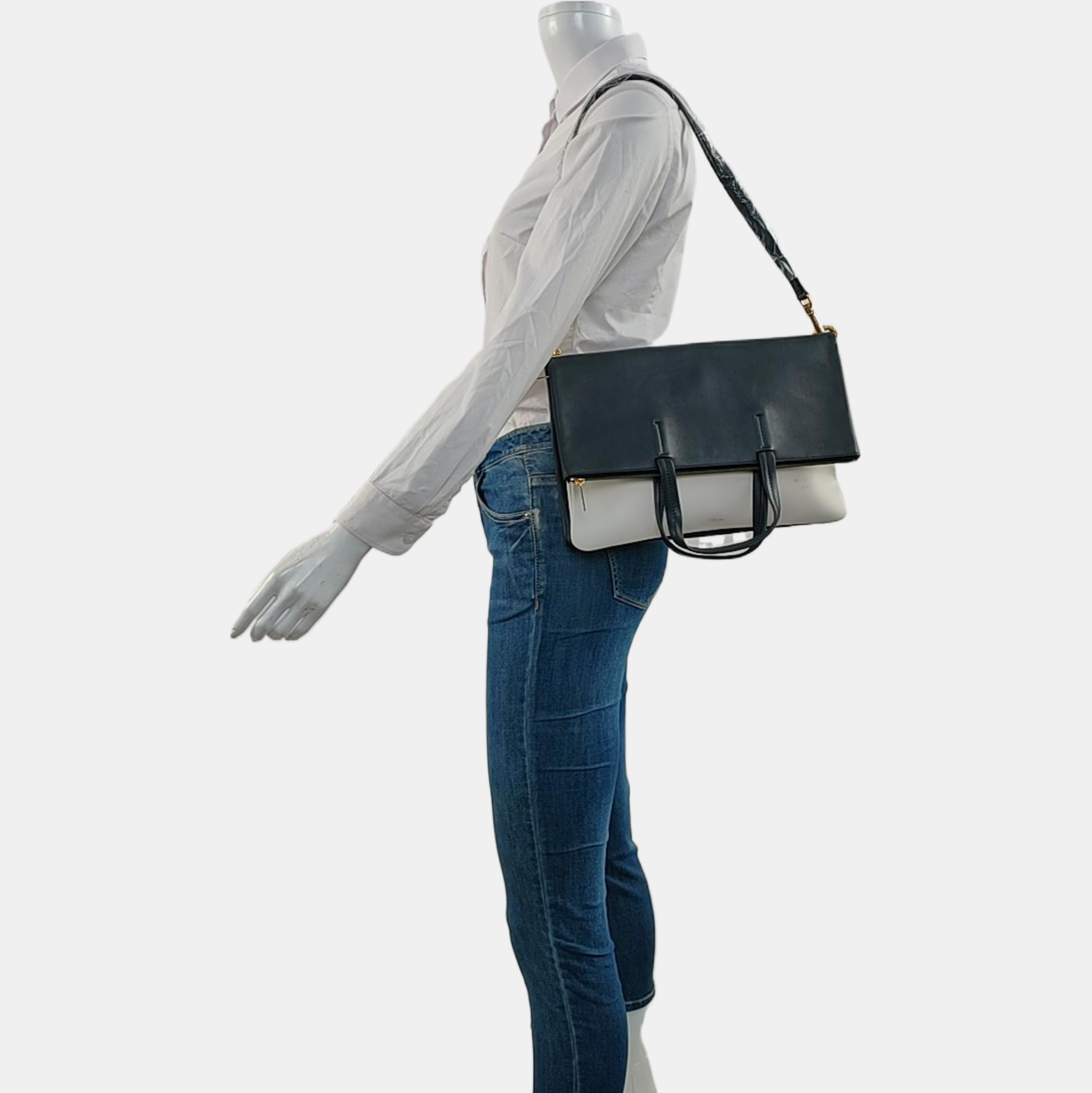 Calfskin Shoulder Bag Black