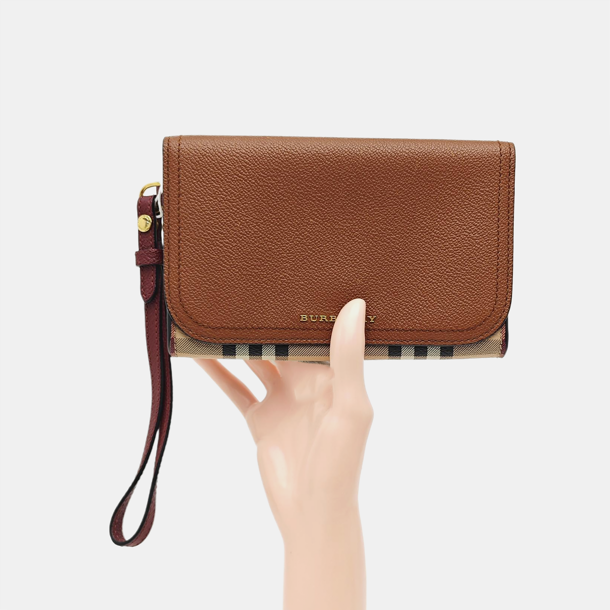 Calfskin Clutch Brown