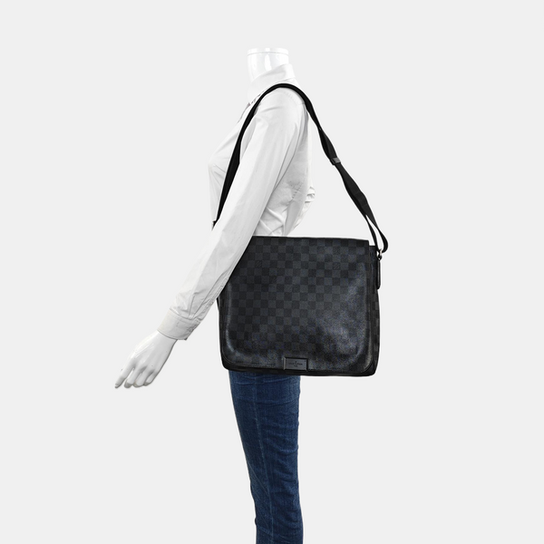 DISTRICT MM Damier Graphite Coated Canvas Gray