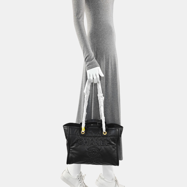 DEAUVILLE Small Calfskin Black