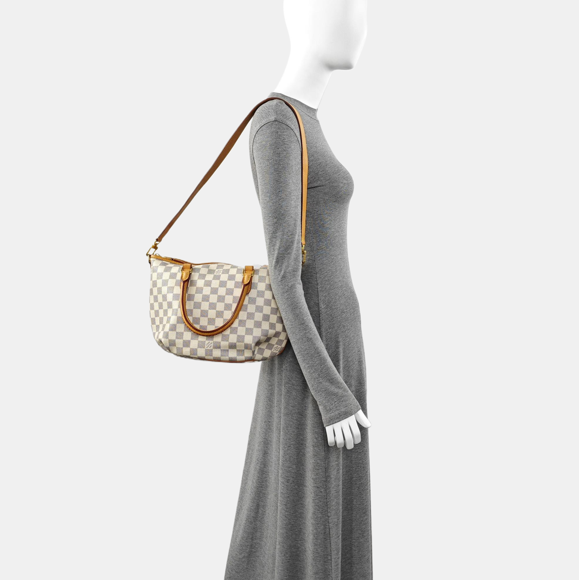 RIVIERA PM Damier Azur Coated Canvas White