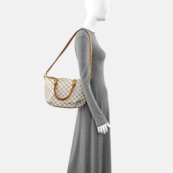 RIVIERA PM Damier Azur Coated Canvas White