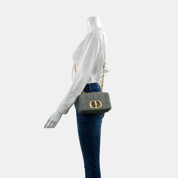 Dior Caro Small Cannage Calfskin Blue