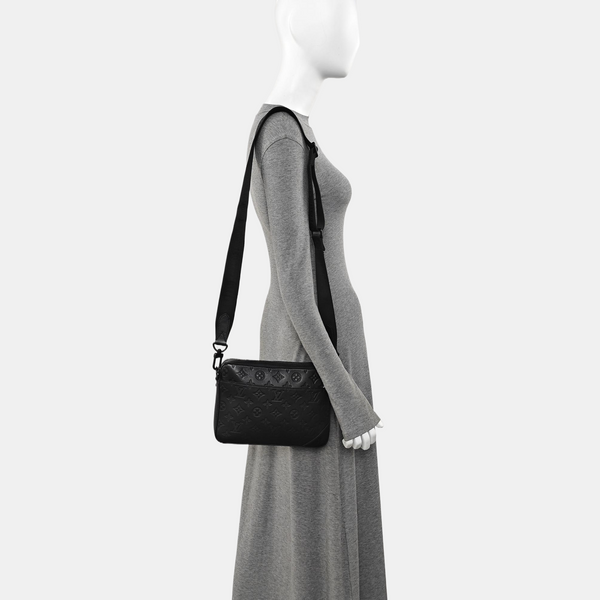 DUO Monogram Calfskin Black