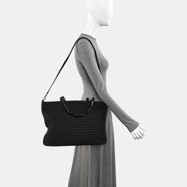 Fabric Shoulder Bag Black