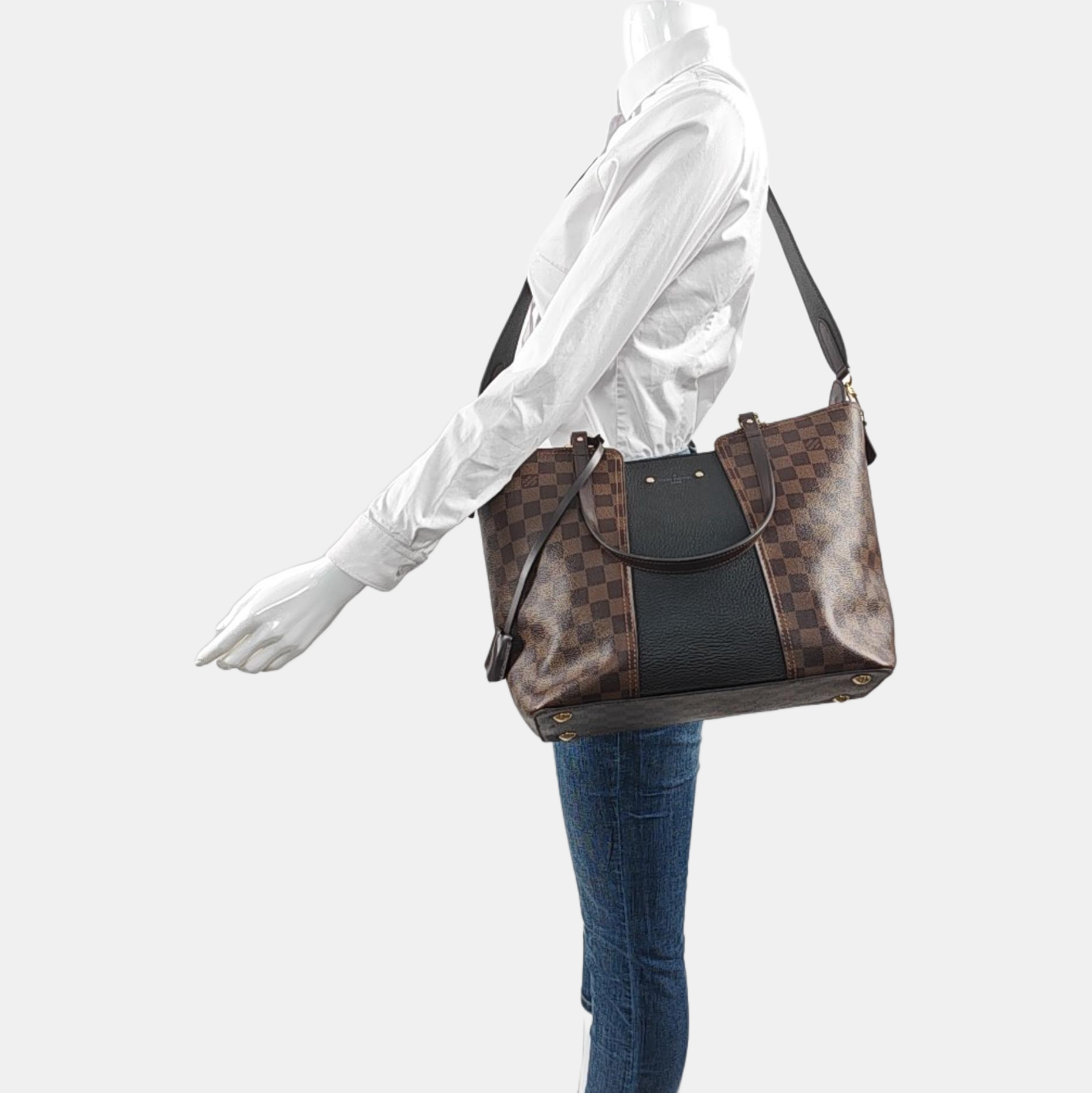 JERSEY Damier Ebene Coated Canvas Brown