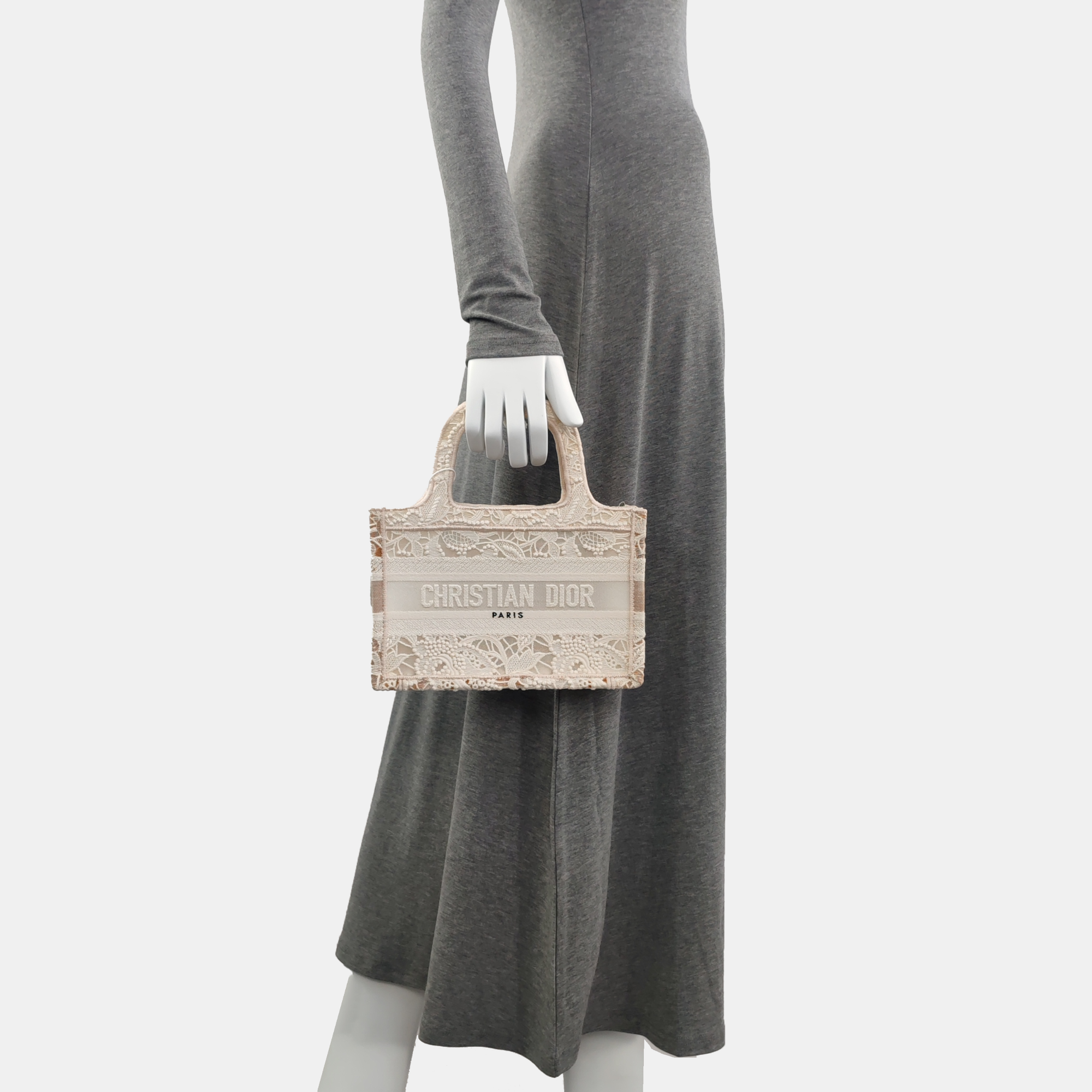 Authenticated pre-owned  Book Tote Mini Canvas White - Tote Bag at Looply