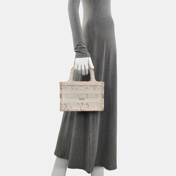 Authenticated pre-owned  Book Tote Mini Canvas White - Tote Bag at Looply
