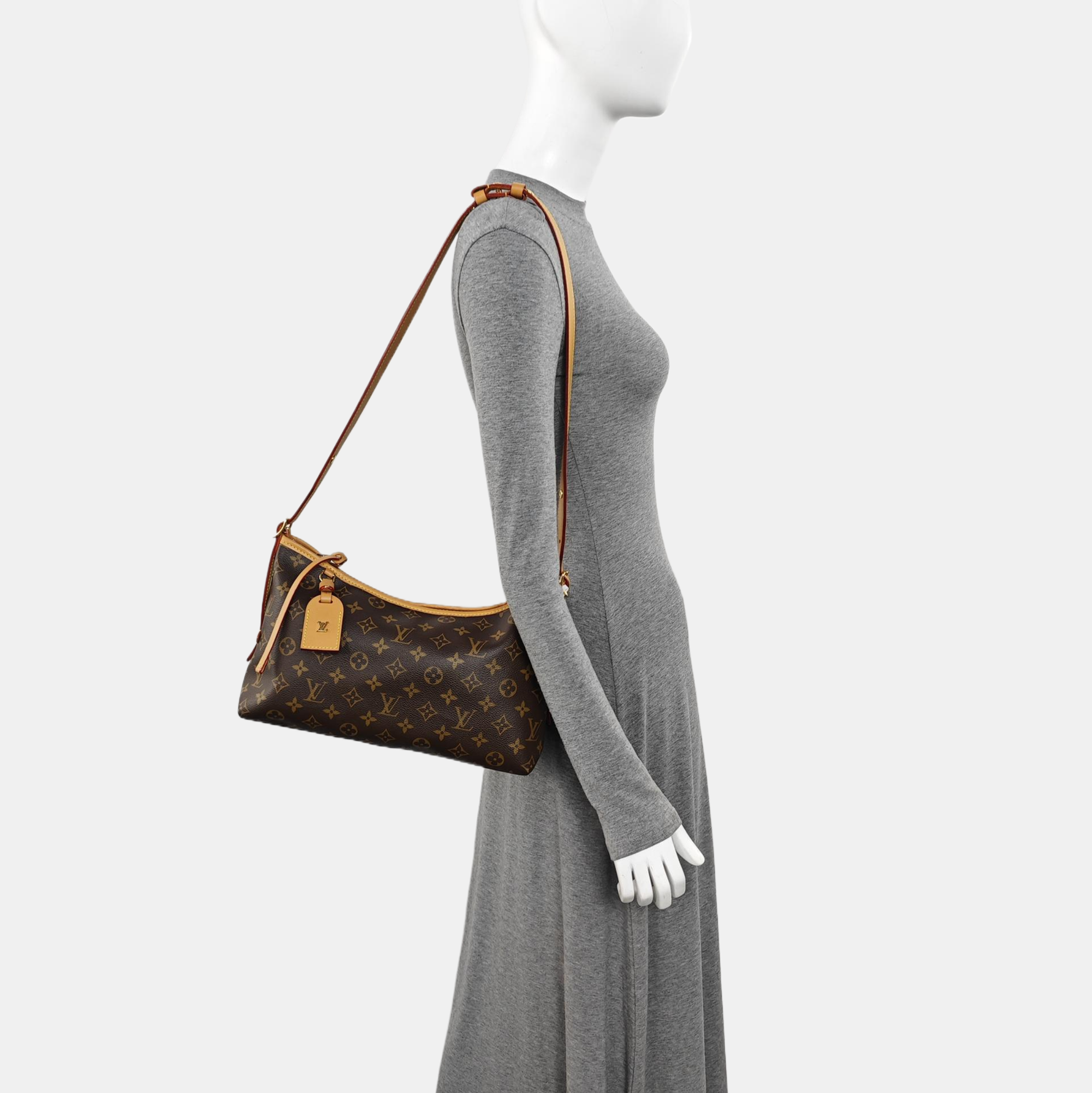 CARRYALL Small Monogram Coated Canvas Brown