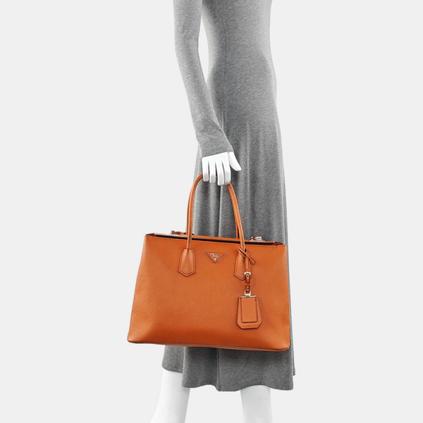 Twin Saffiano Calfskin Orange
