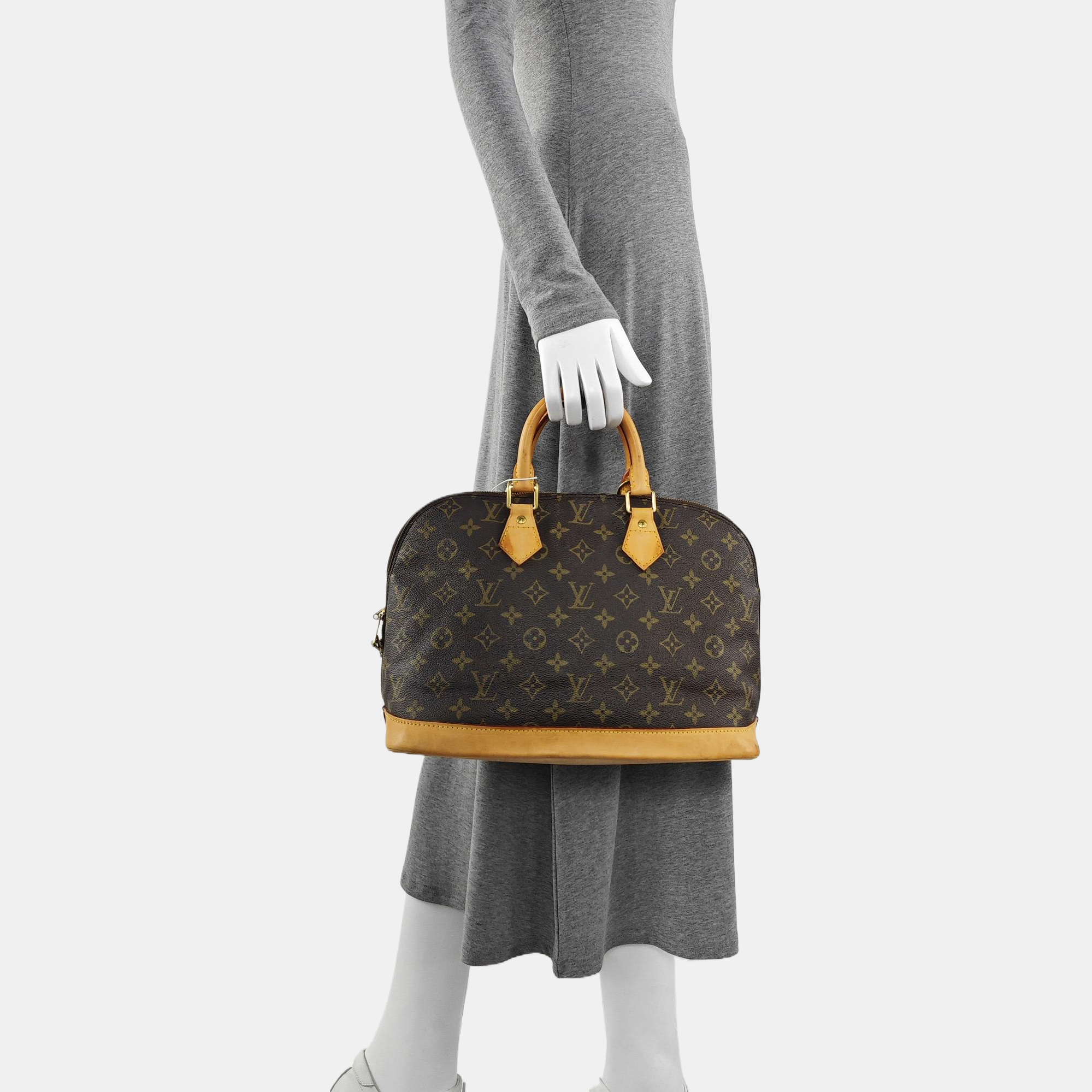 ALMA PM Monogram Coated Canvas Brown