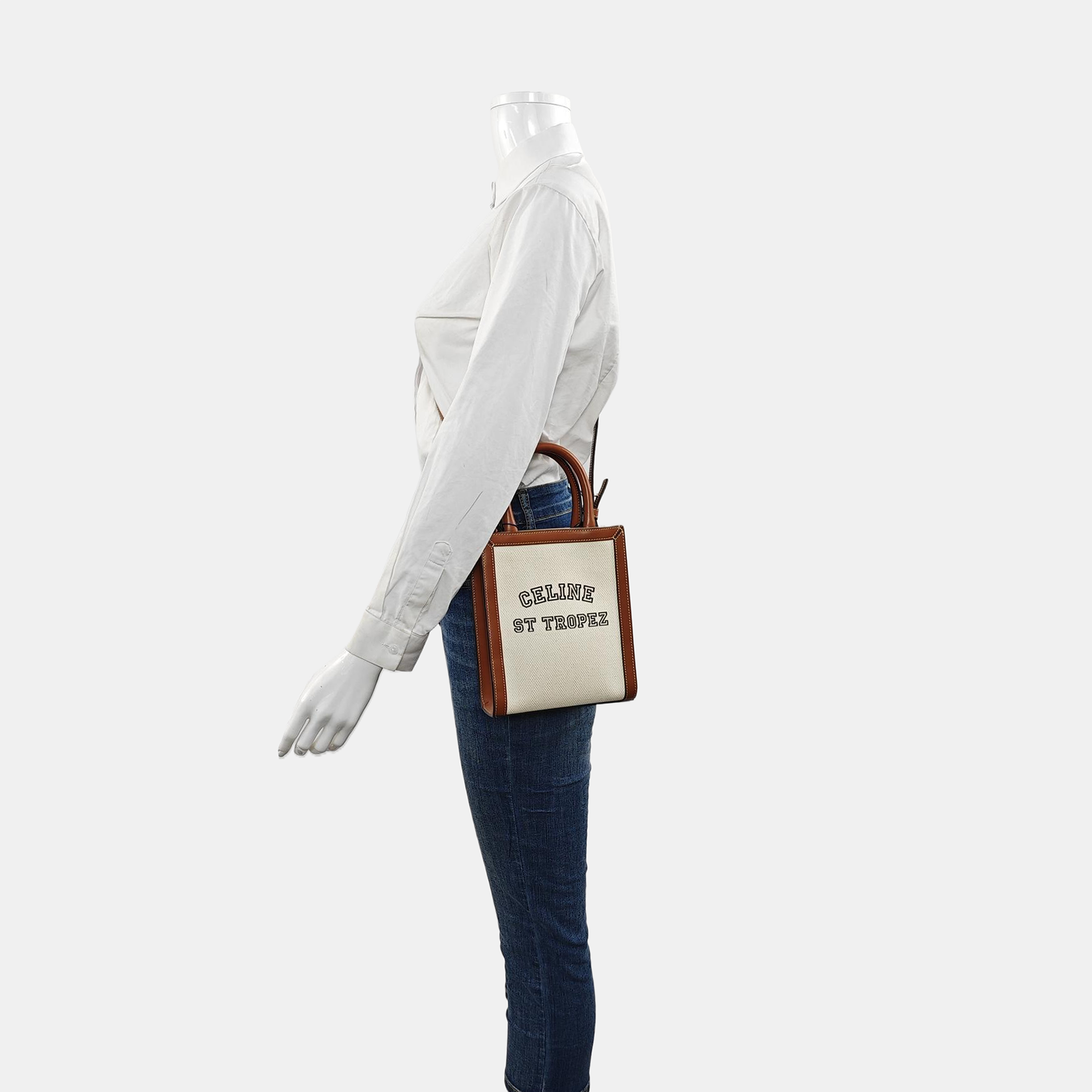 CABAS CELINE Mini Fabric White