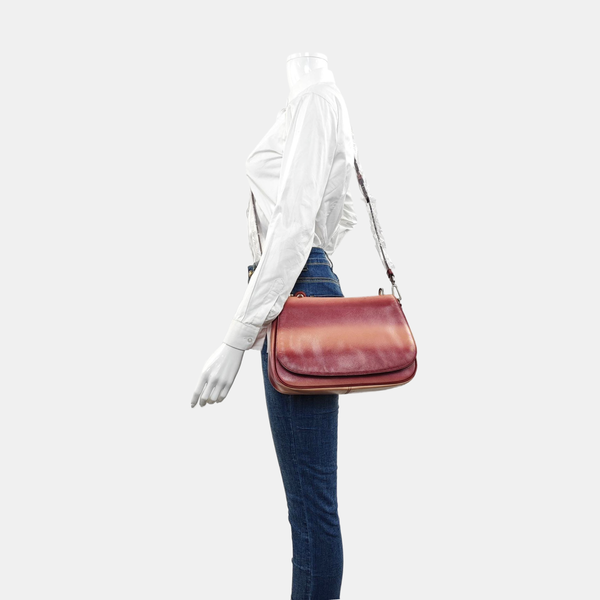 Authenticated pre-owned  Be Dior Medium Calfskin Red - Shoulder Bag at Looply