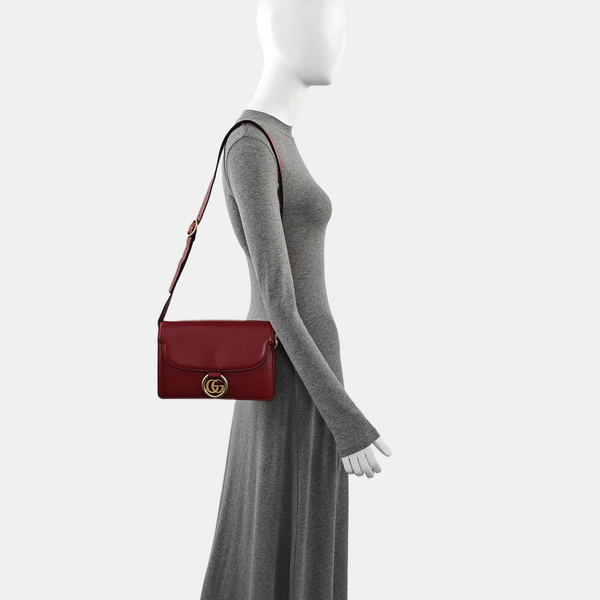 GG Ring Small Calfskin Red
