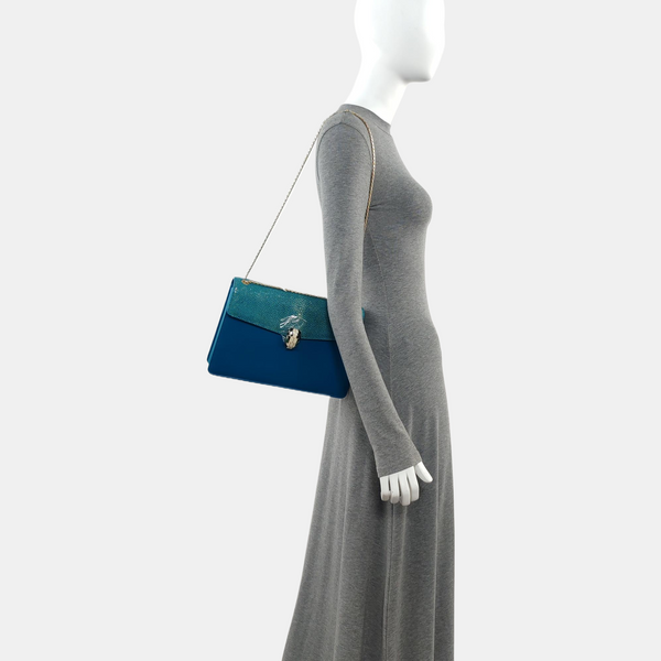 SERPENTI FOREVER Medium Stingray Leather Green