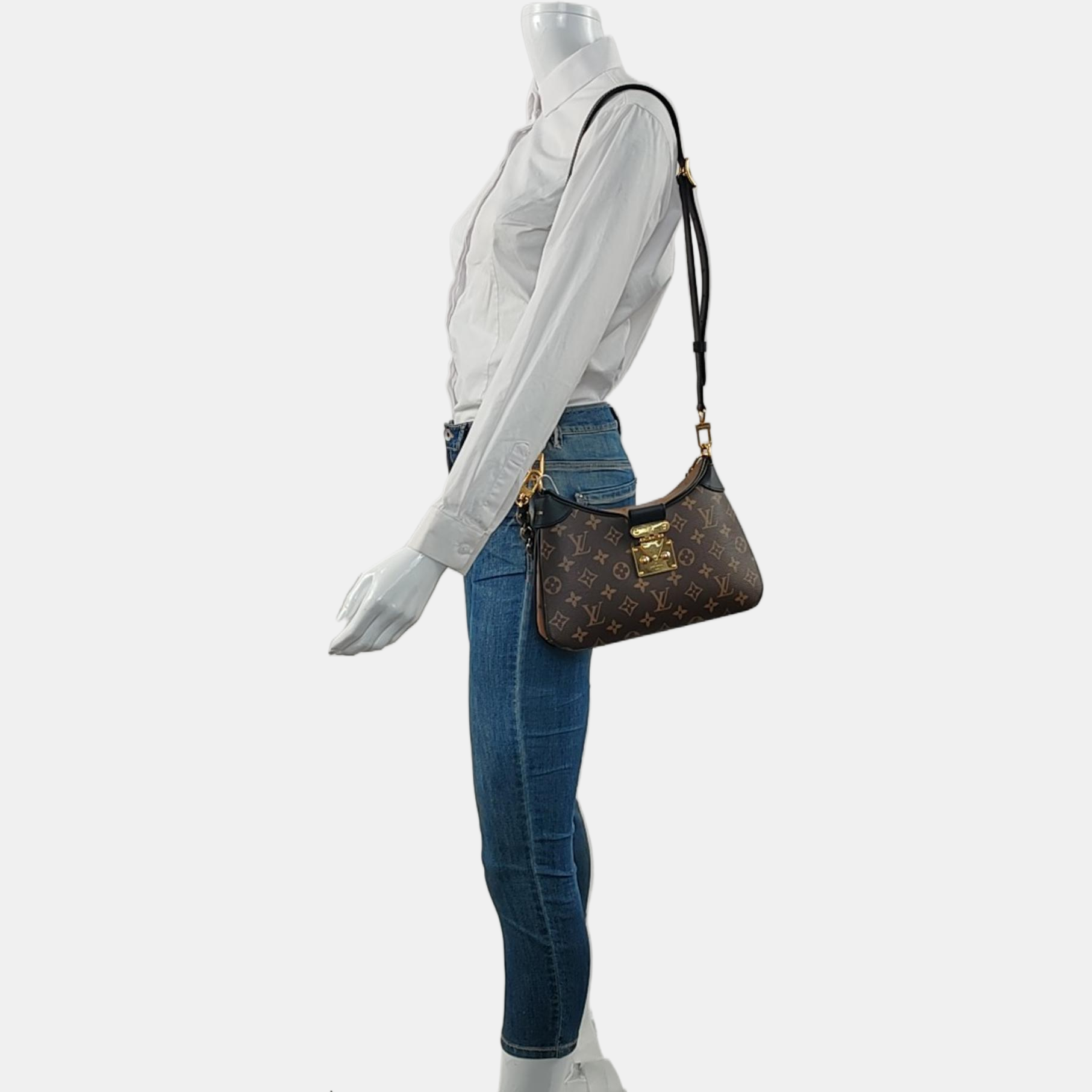 TWINNY Monogram Coated Canvas Brown
