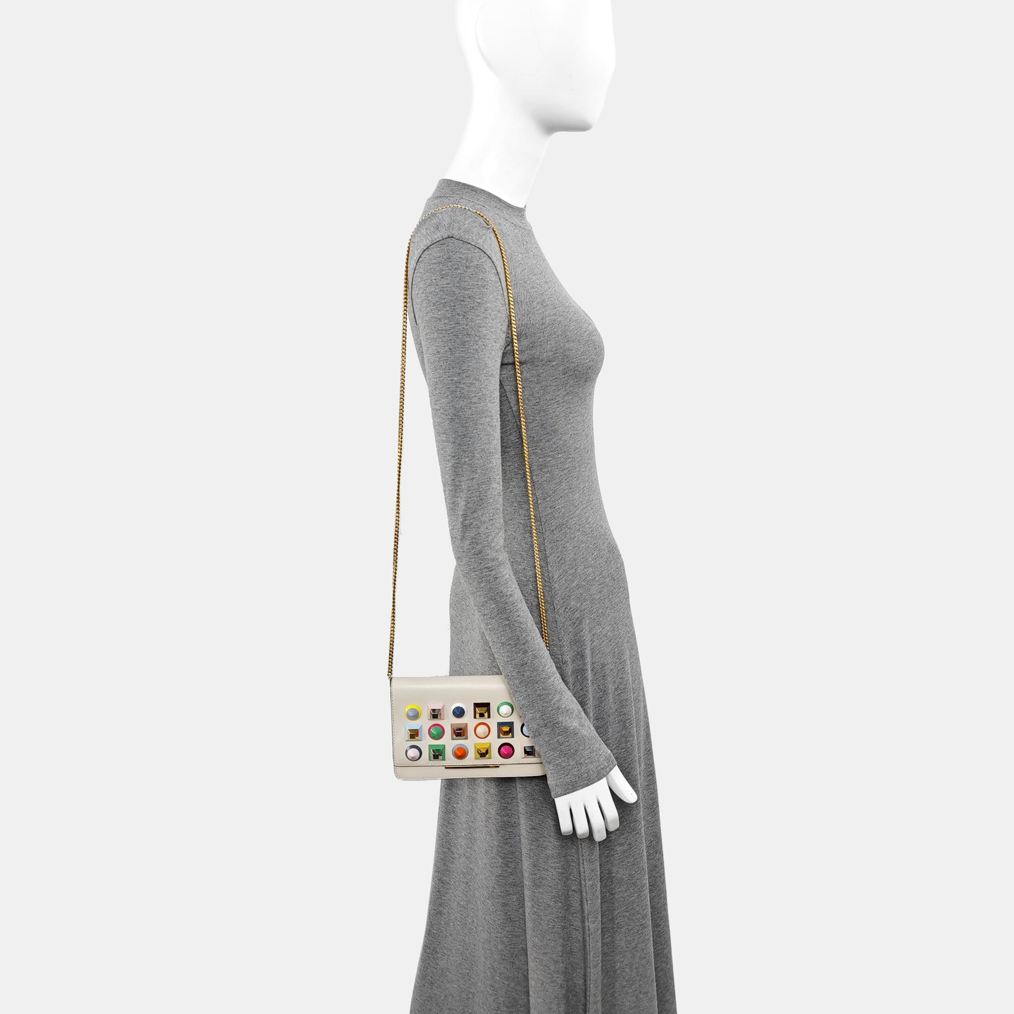 Calfskin Shoulder Bag Beige