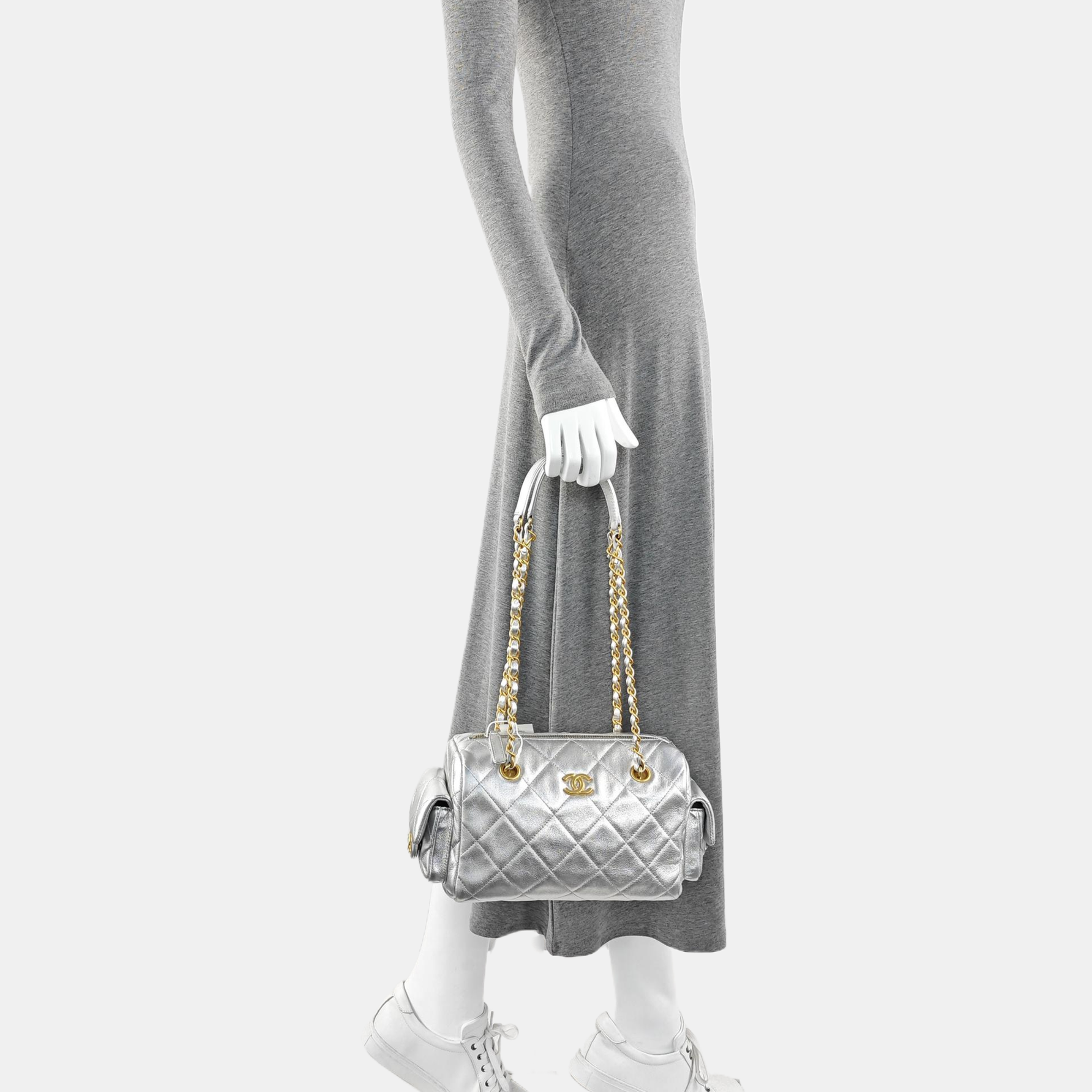 Quilted Calfskin Silver