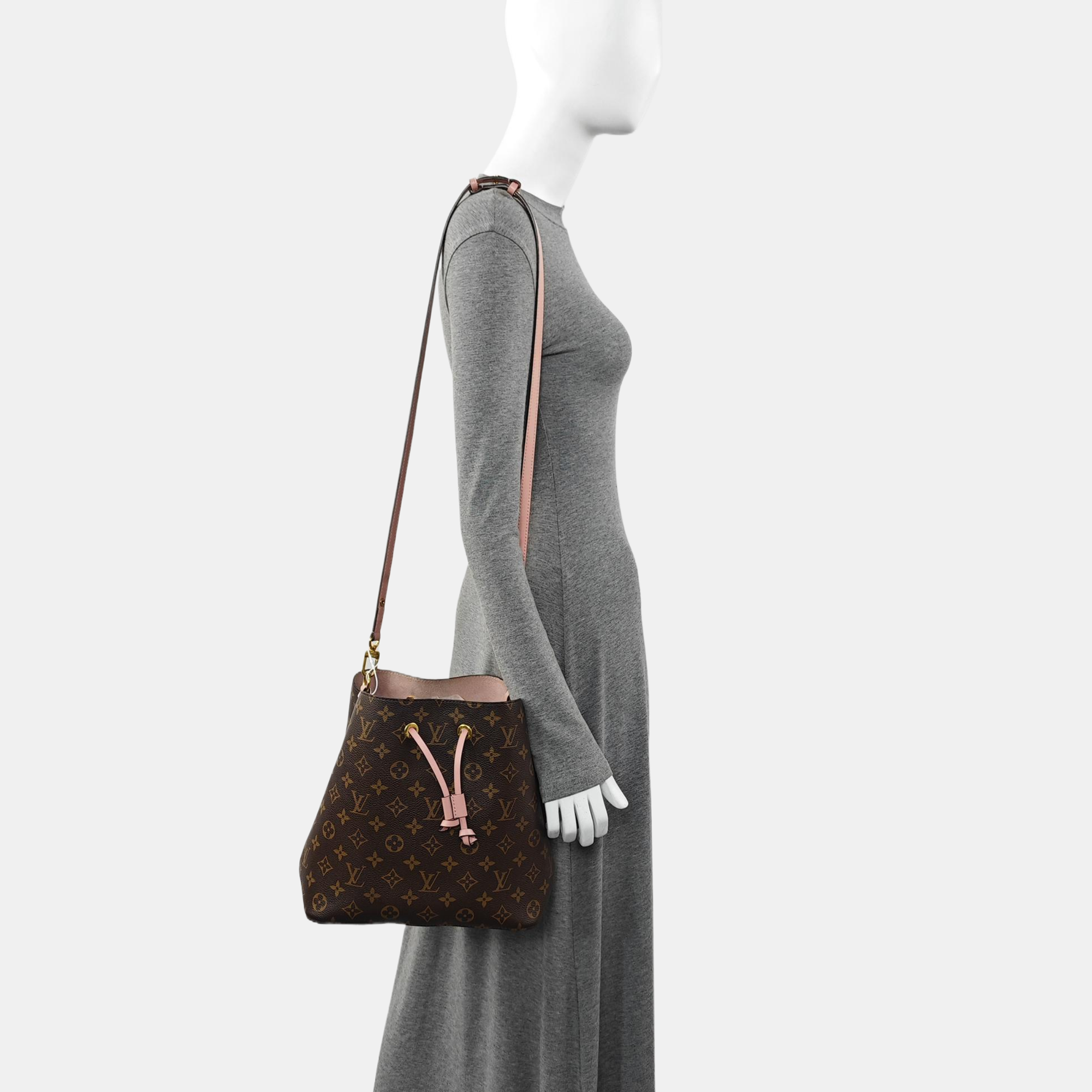 NÉONOÉ MM Monogram Coated Canvas Brown