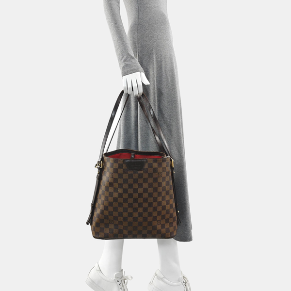 RIVINGTON Damier Ebene Coated Canvas Brown