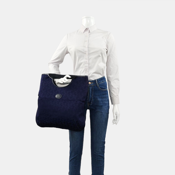 Canvas Top Handle Bag Blue