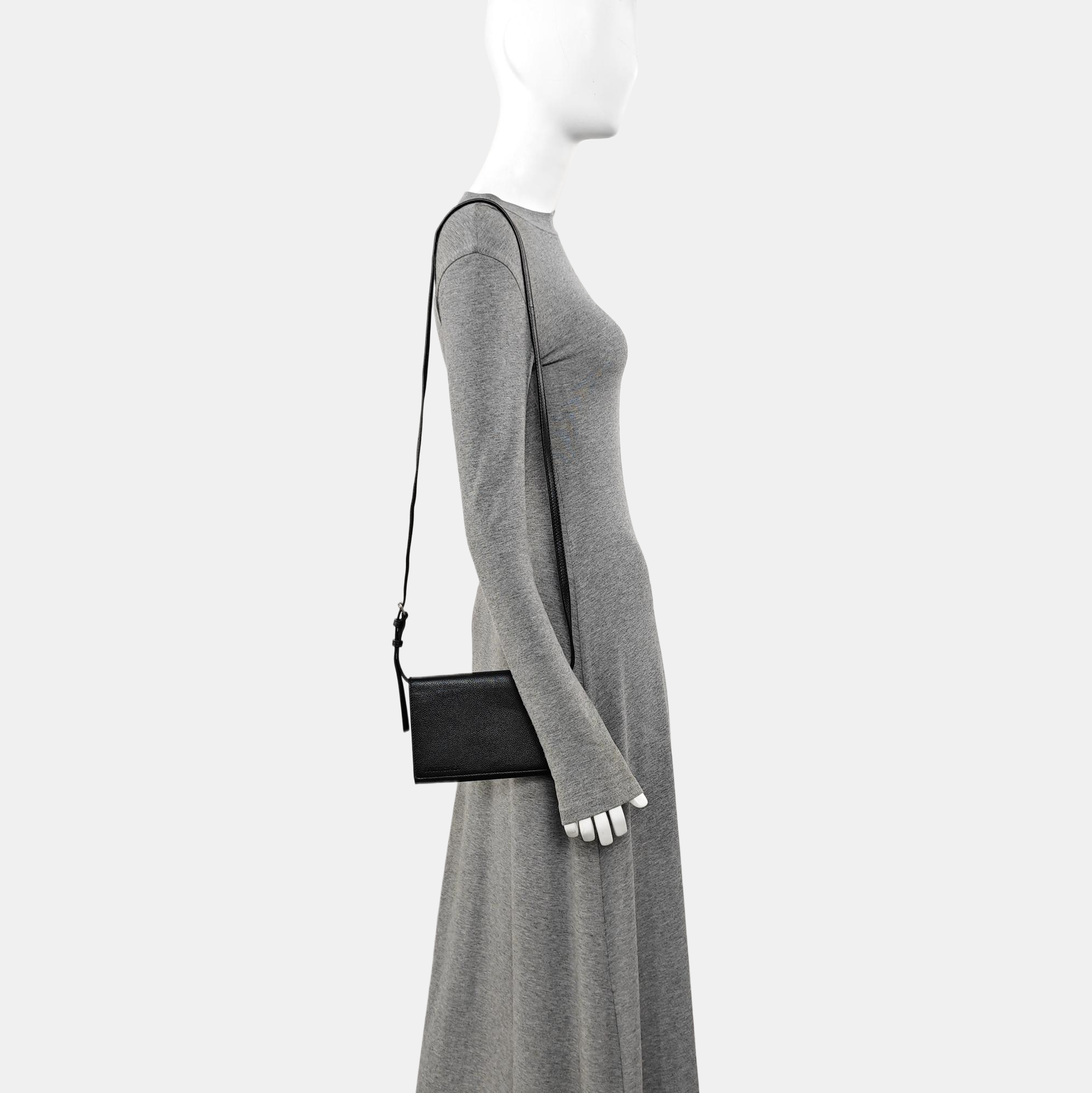 Calfskin Shoulder Bag Black