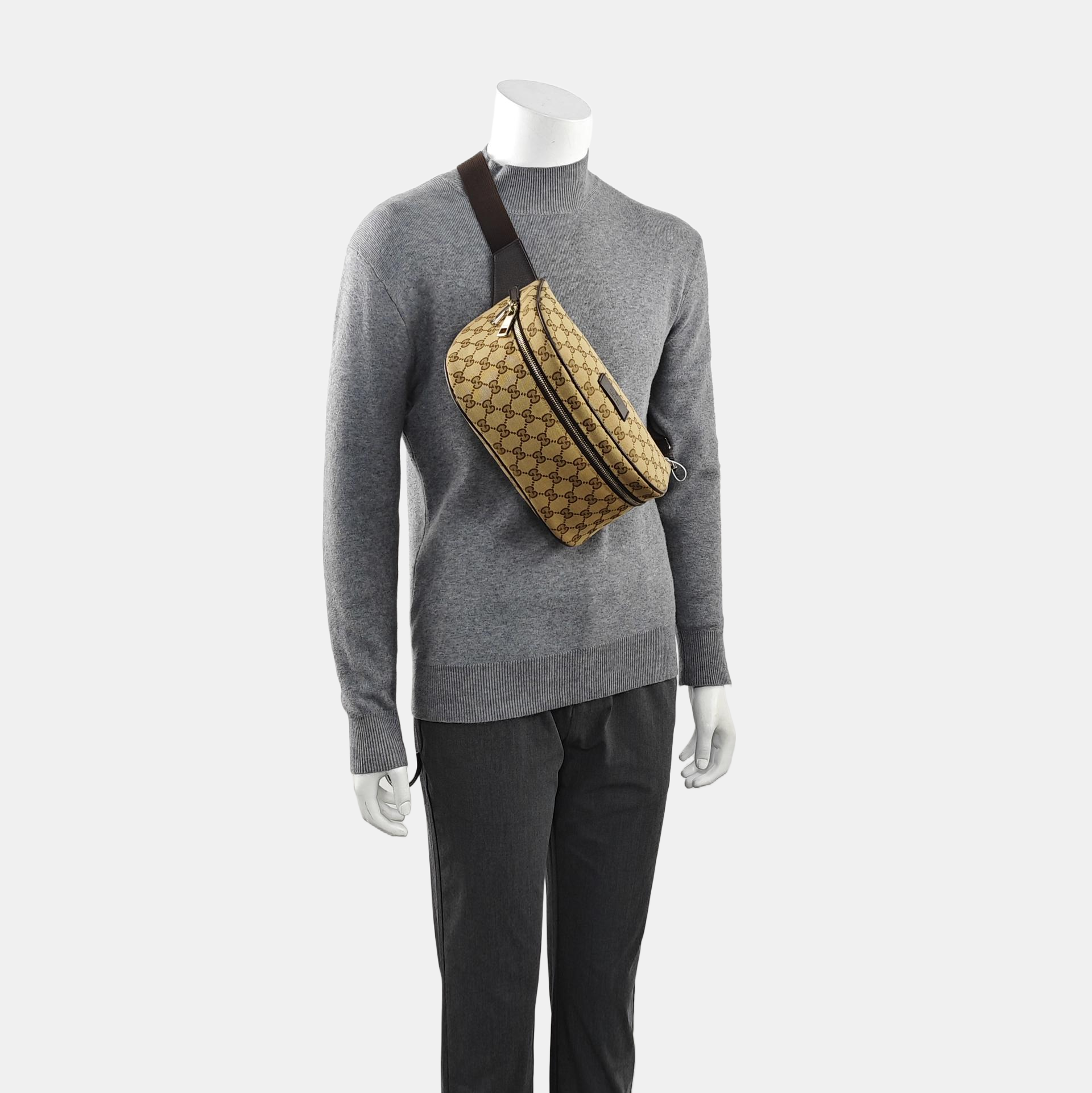 Monogram Canvas Belt Bag Beige