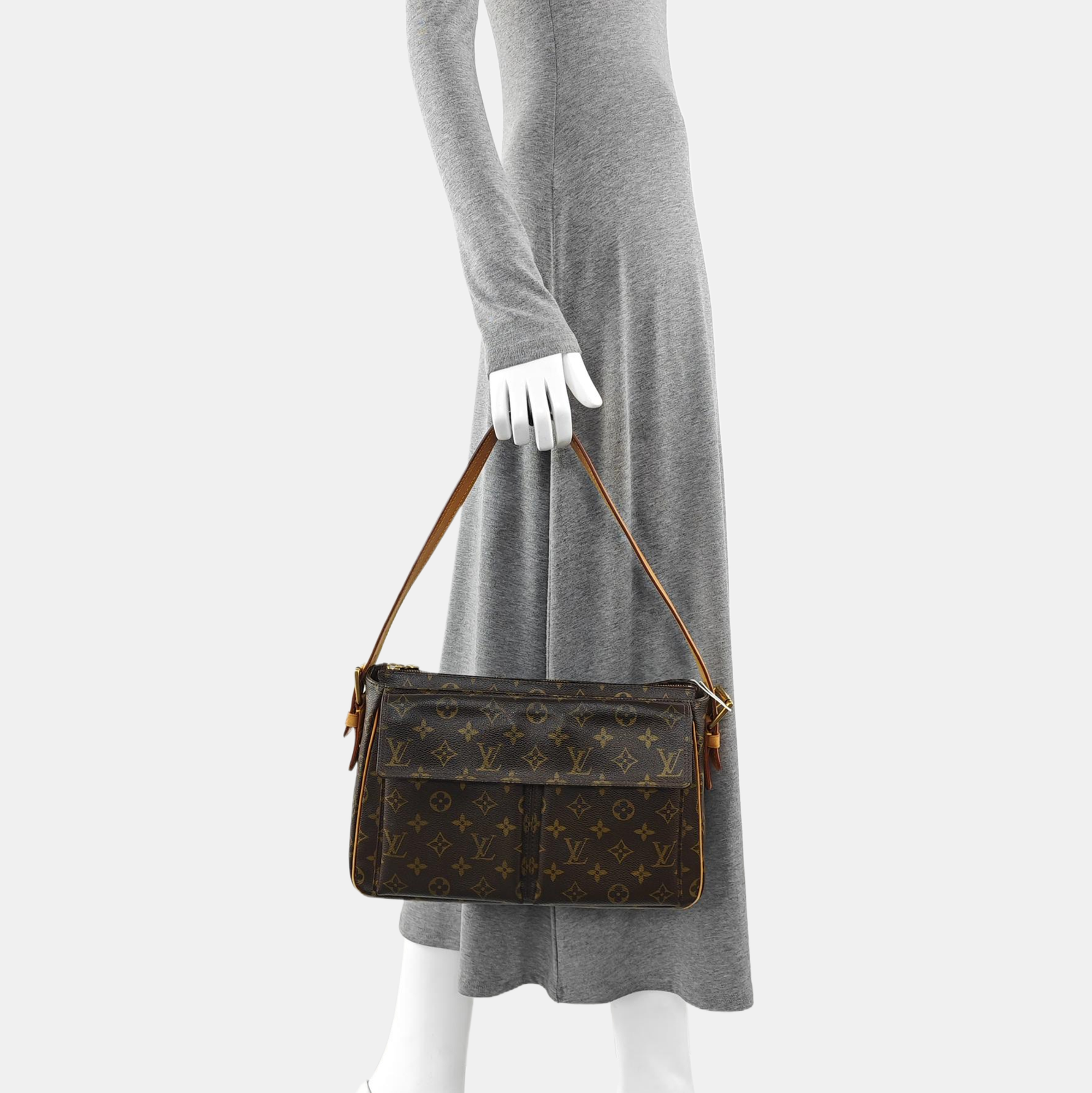 VIVA CITE Monogram Coated Canvas Brown