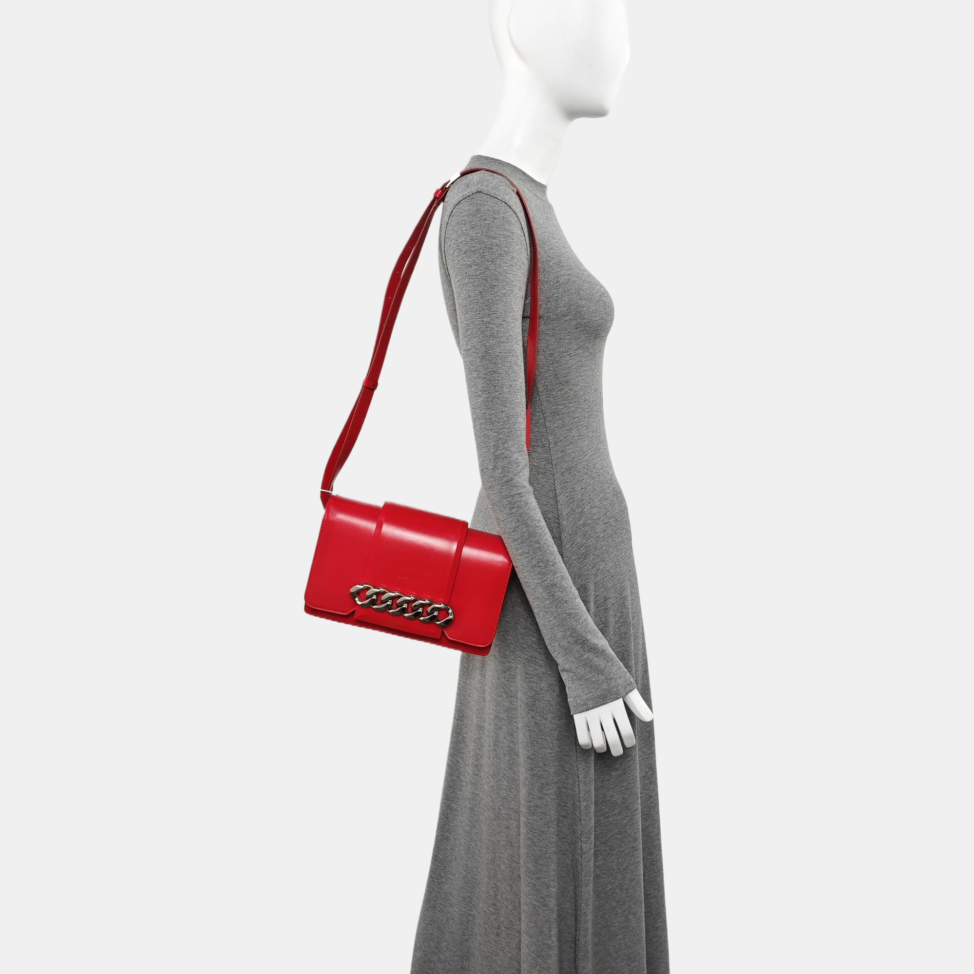 Calfskin Crossbody Bag Red
