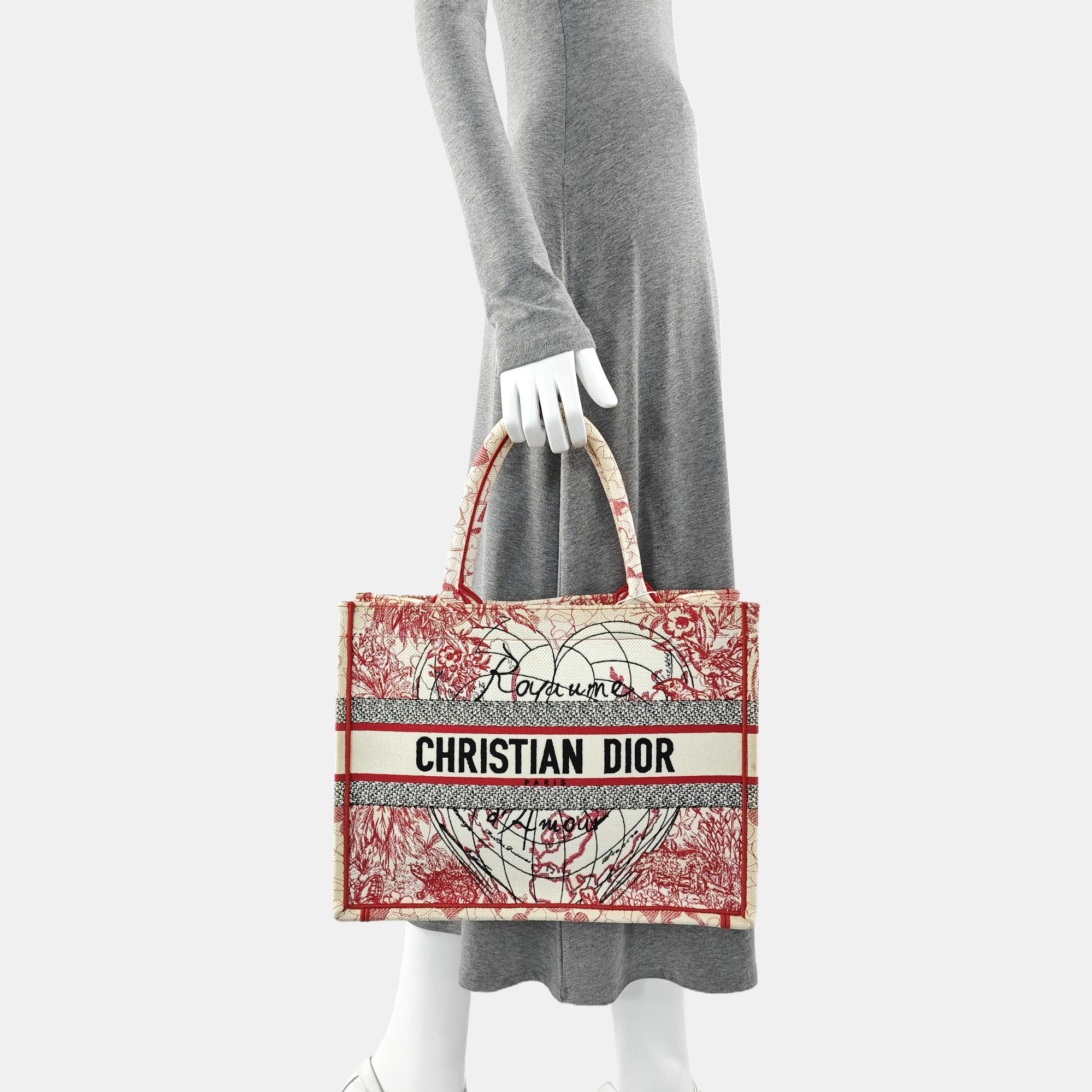 Book Tote Medium Fabric Red