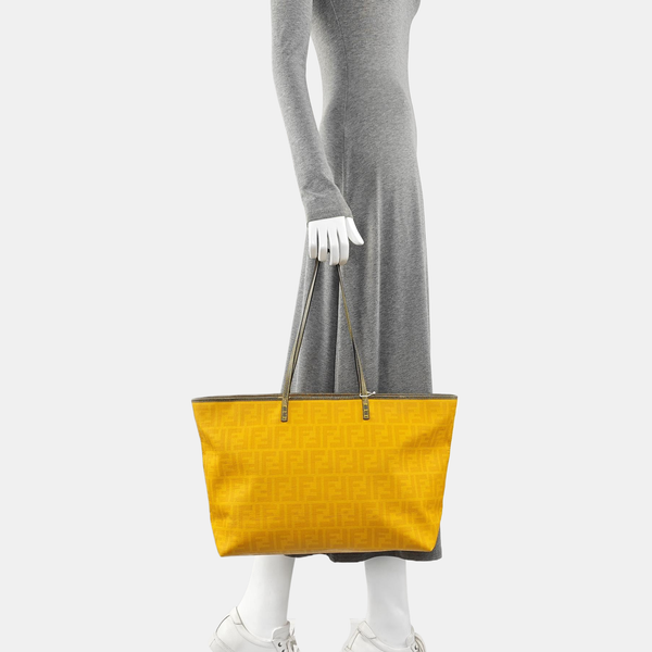 Coated Canvas Tote Bag Gold
