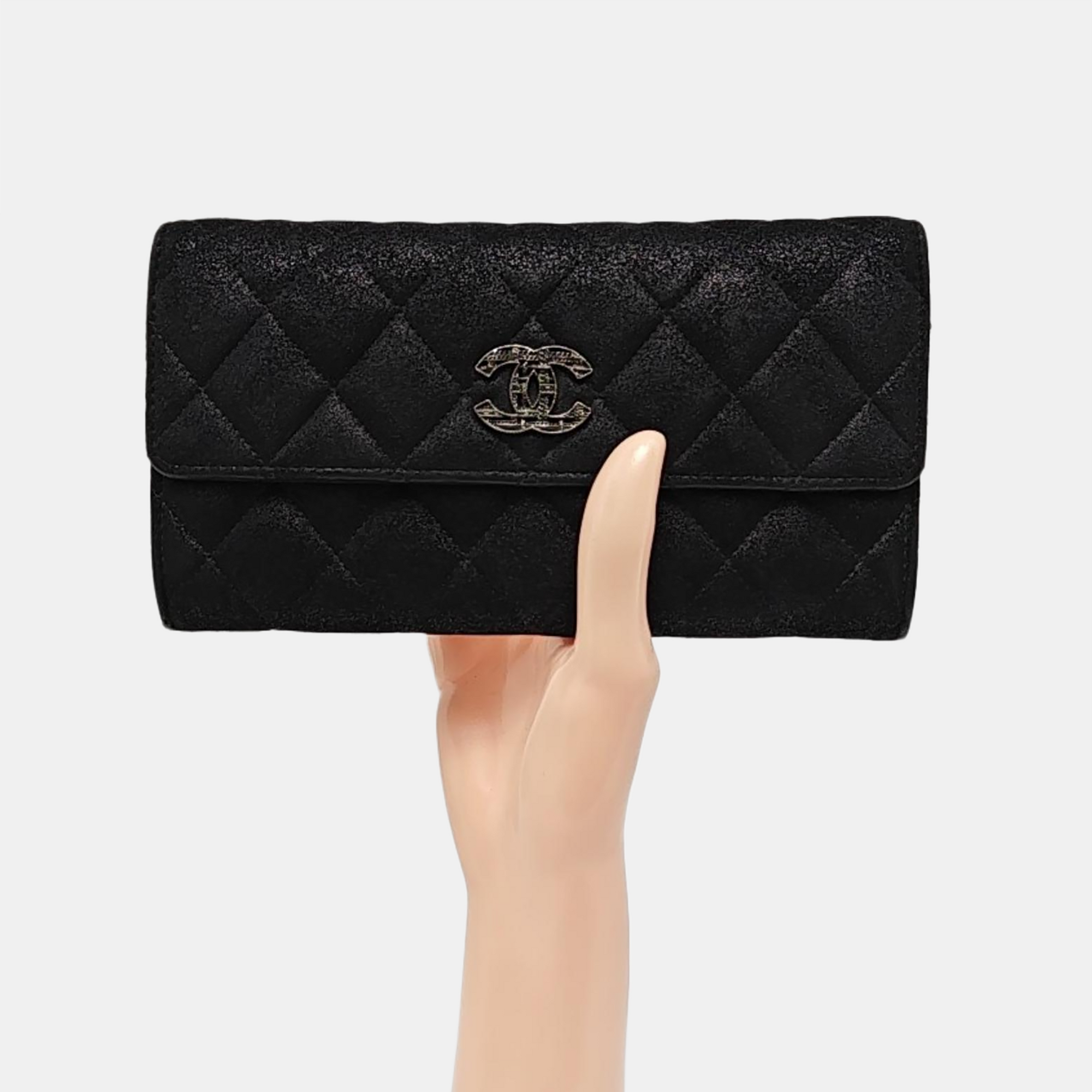 Quilted Lambskin Wallet Black