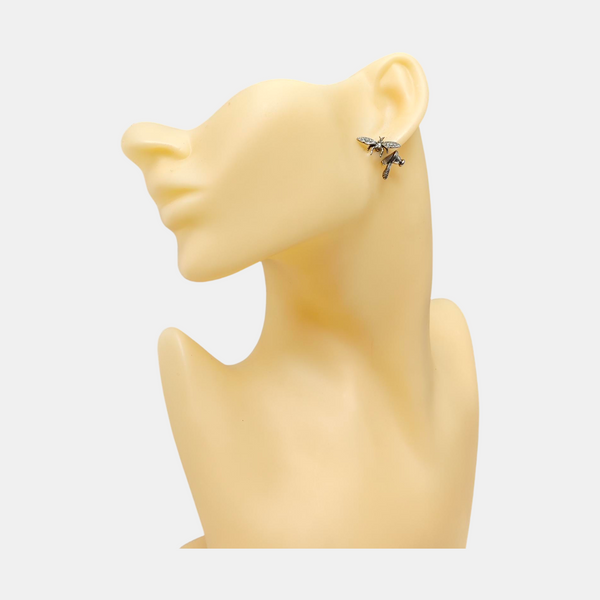 J'adior Metal Silver Stud Earrings