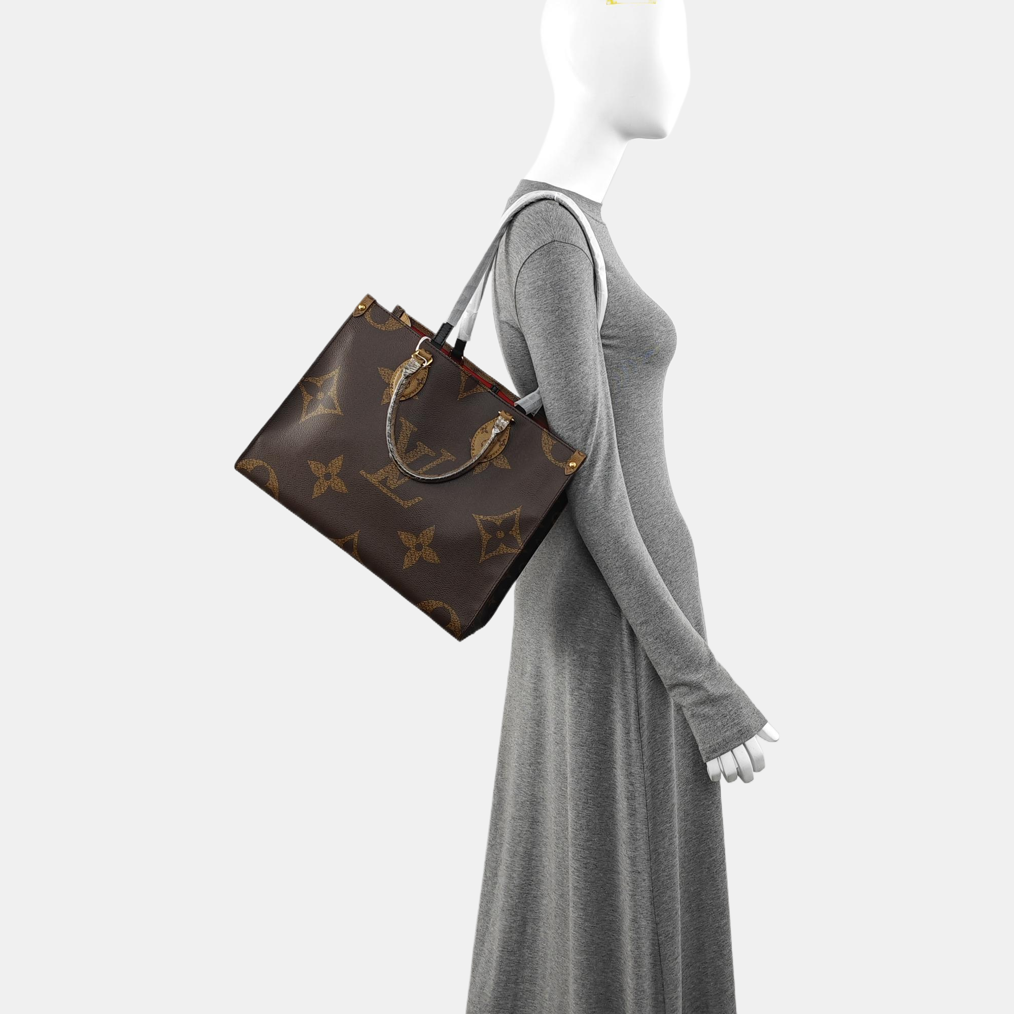 ONTHEGO MM Monogram Coated Canvas Brown