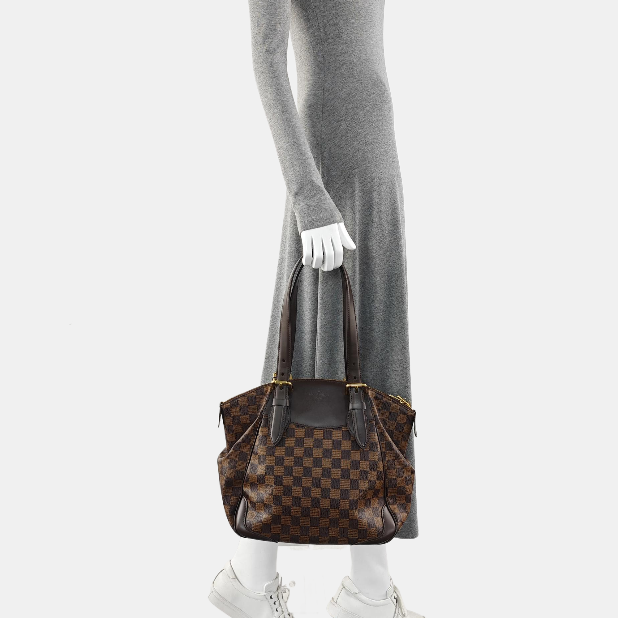 VERONA MM Damier Ebene Coated Canvas Brown