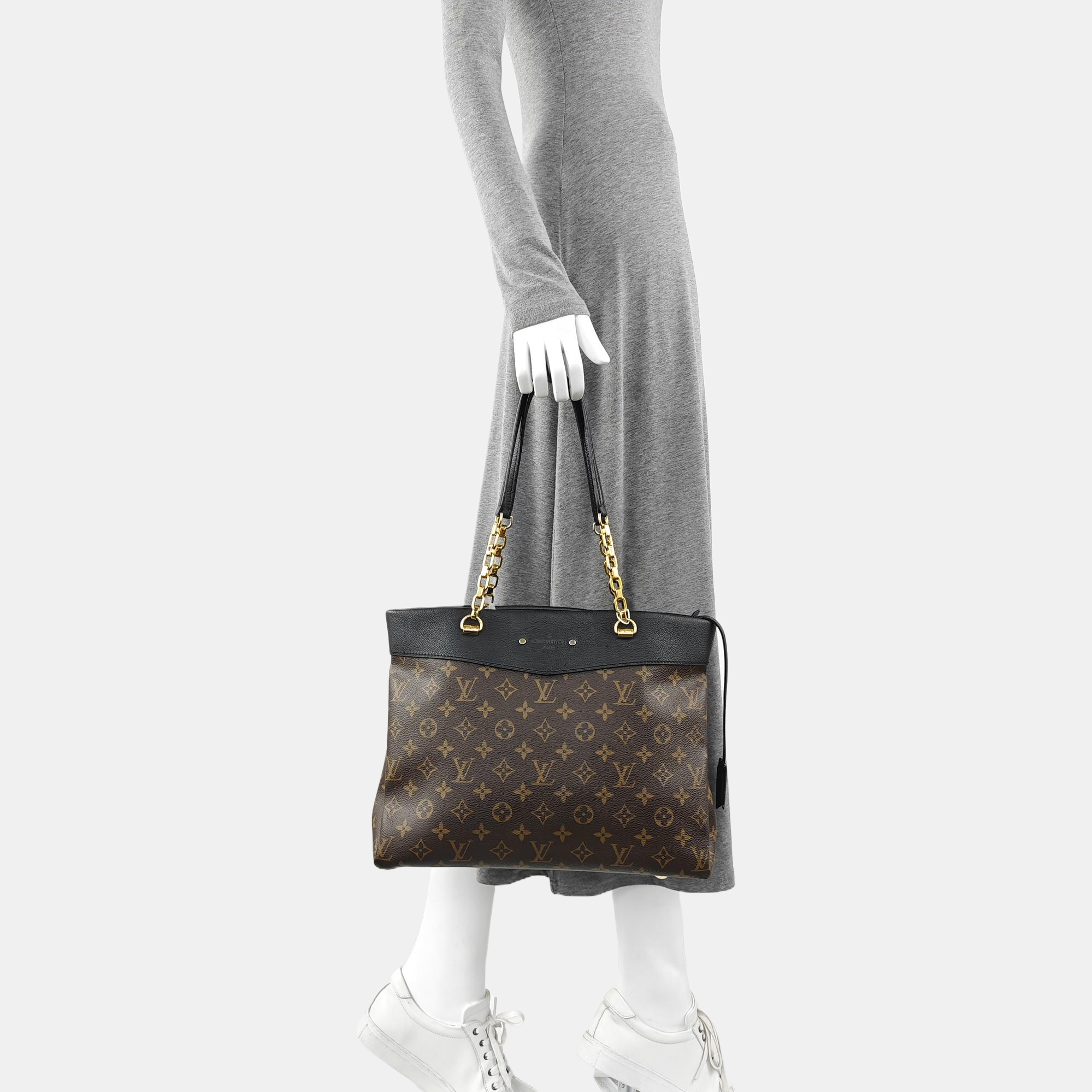 PALLAS MM Monogram Coated Canvas Brown