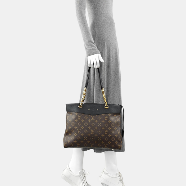 PALLAS MM Monogram Coated Canvas Brown