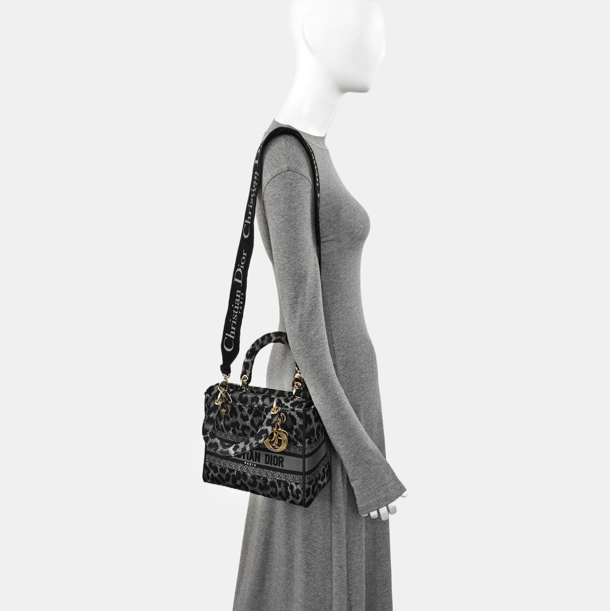 Lady D-Lite Medium Canvas Gray