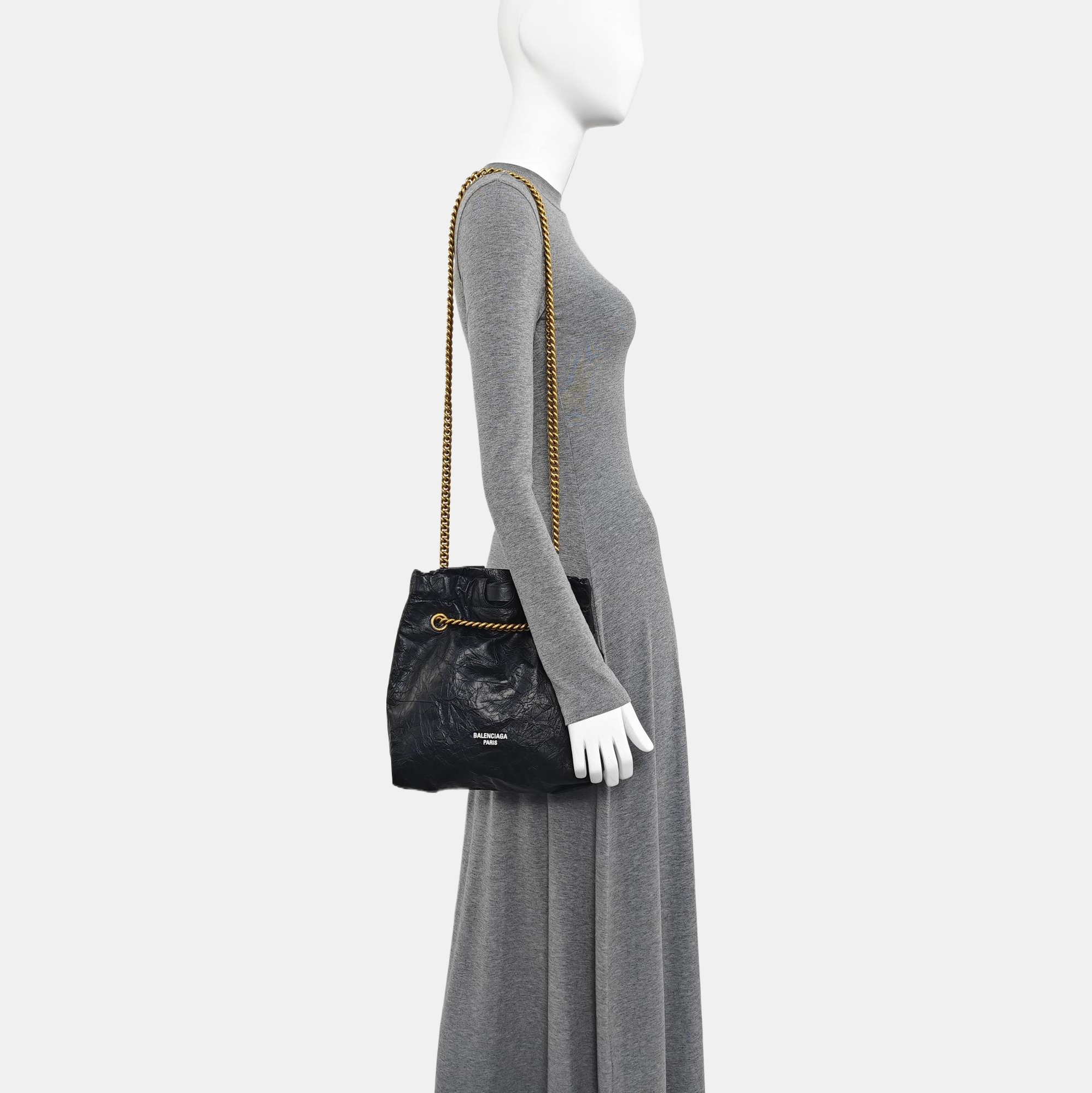 Calfskin Shoulder Bag Black