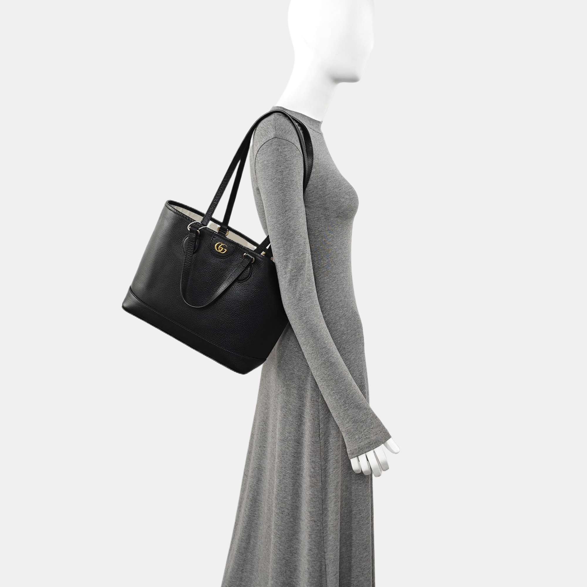Ophidia Medium Calfskin Black