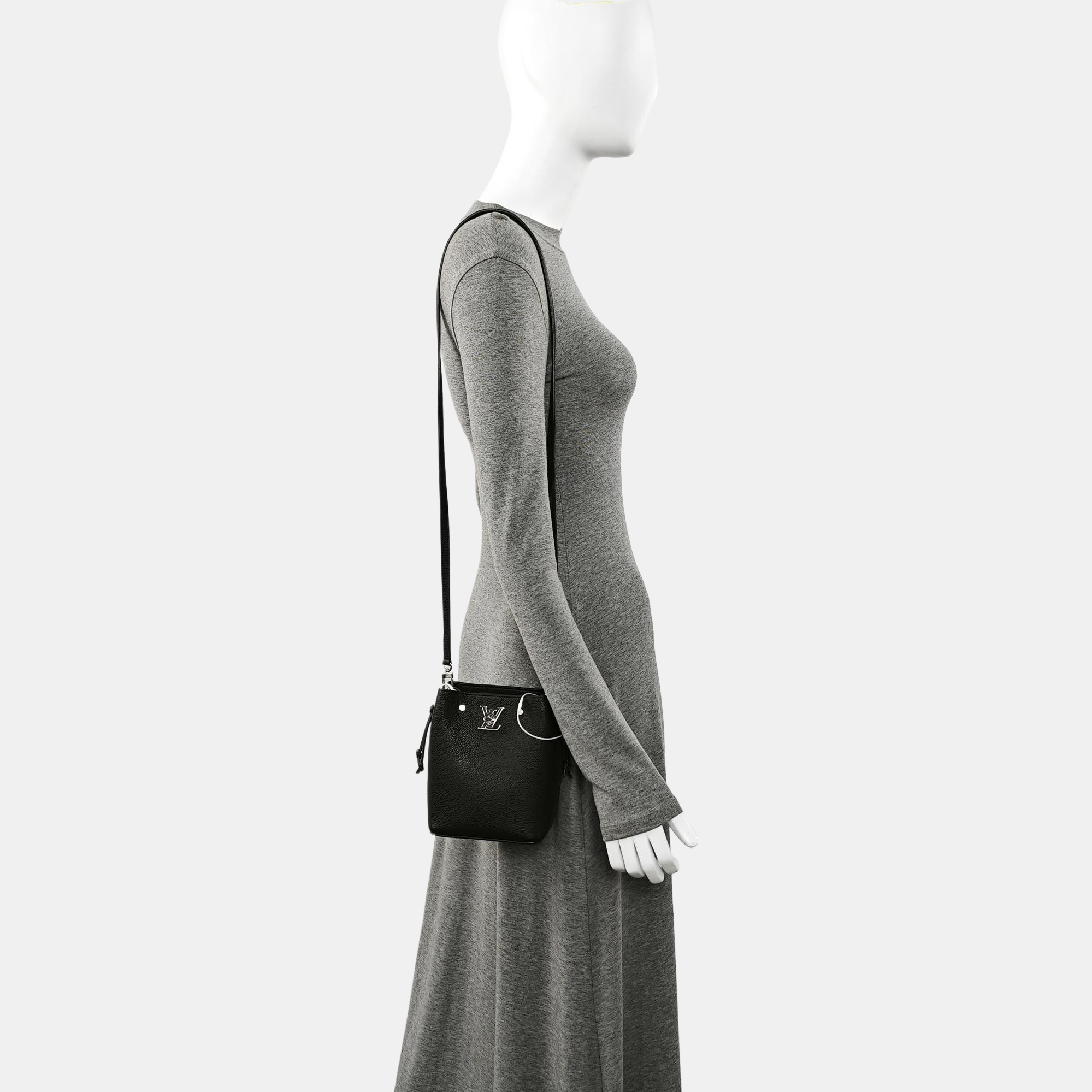 Authenticated pre-owned  LOCKME Nano Calfskin Black - Bucket Bag at Looply
