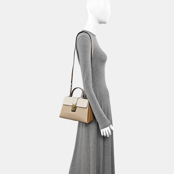 Piazza Small Calfskin Beige